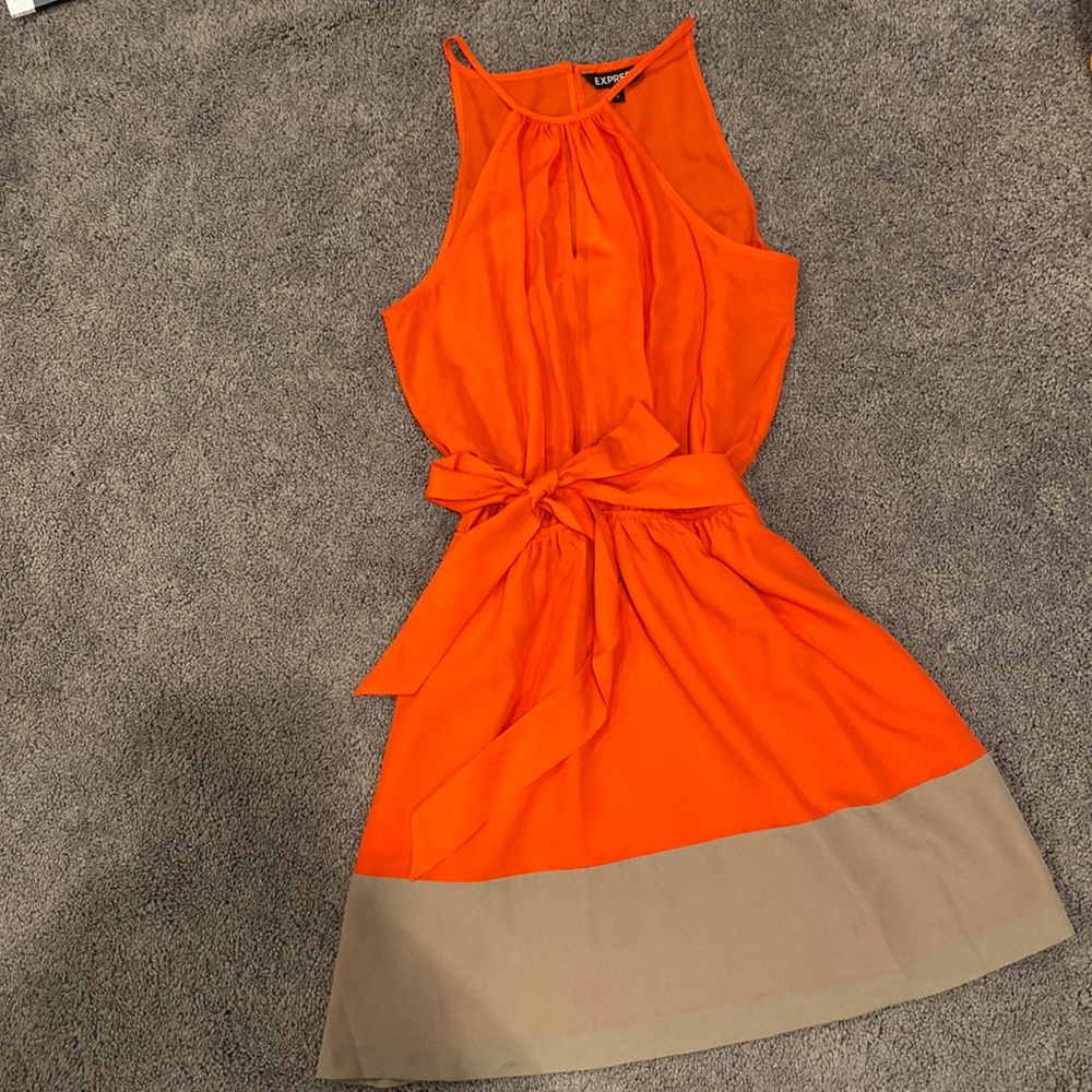 Express keyhole mini dress